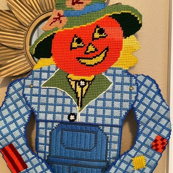 Vintage Fall Harvest Scarecrow Jointed Yarn Hobbyist Piece 3 Feet Long AMAZING!! - Picture 13 of 15